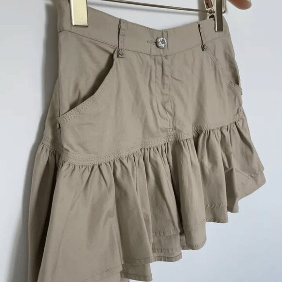Laura Biagiotti Girls skirt Sz 9/10A/cm 140 Beige With Rhinestones Details - Picture 3 of 8